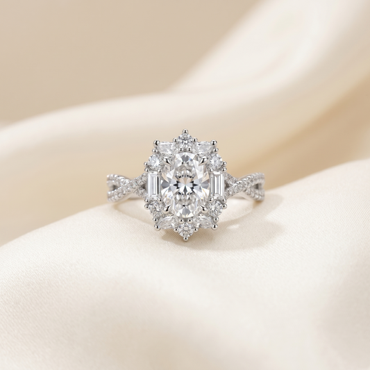 Celeste Cluster Oval